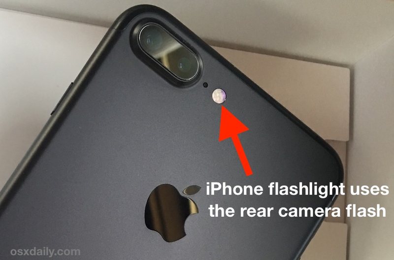 iPhone手电筒使用LED相机闪光灯