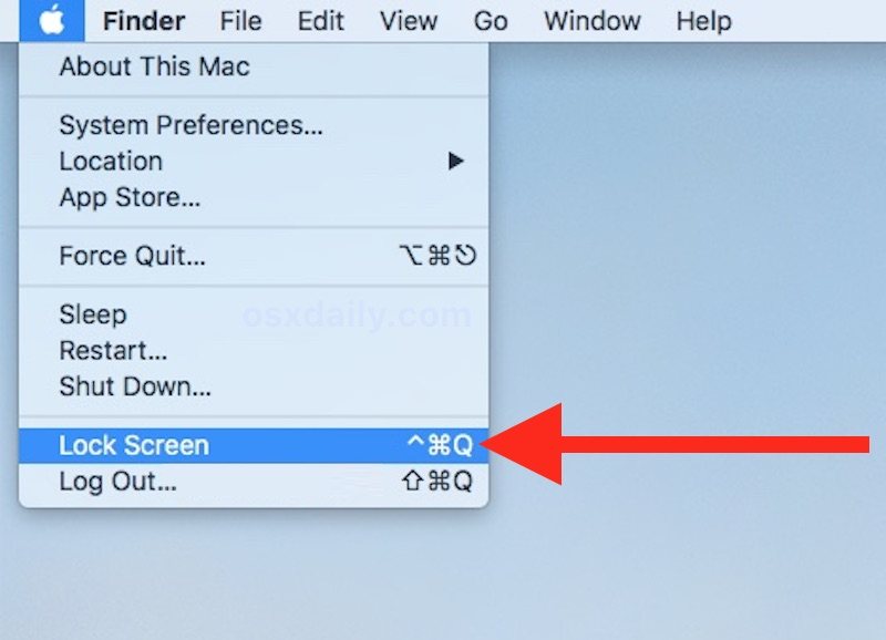 如何通过 Apple 菜单在 MacOS 中锁定屏幕