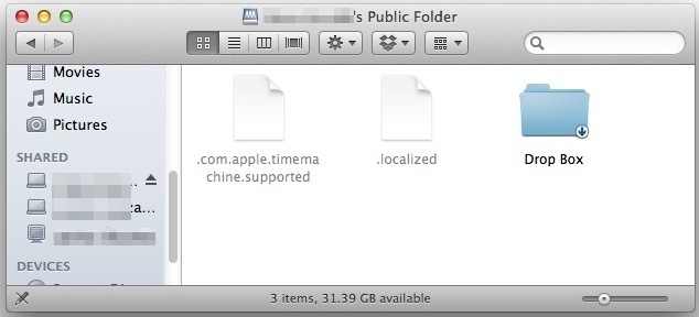 Mac 用户公共共享文件夹