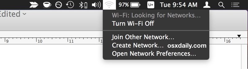 检查 wi-fi 网络从 Mac 寻找停电
