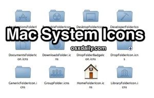 Mac OS X 中的 Mac 系统图标