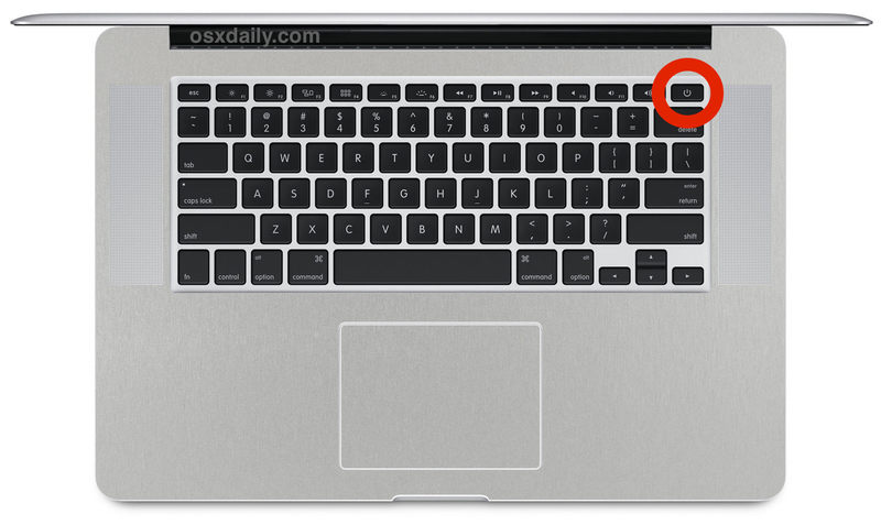 MacBook Pro 电源按钮位置