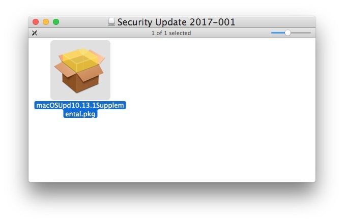 MacOS 10.13.1 补充更新