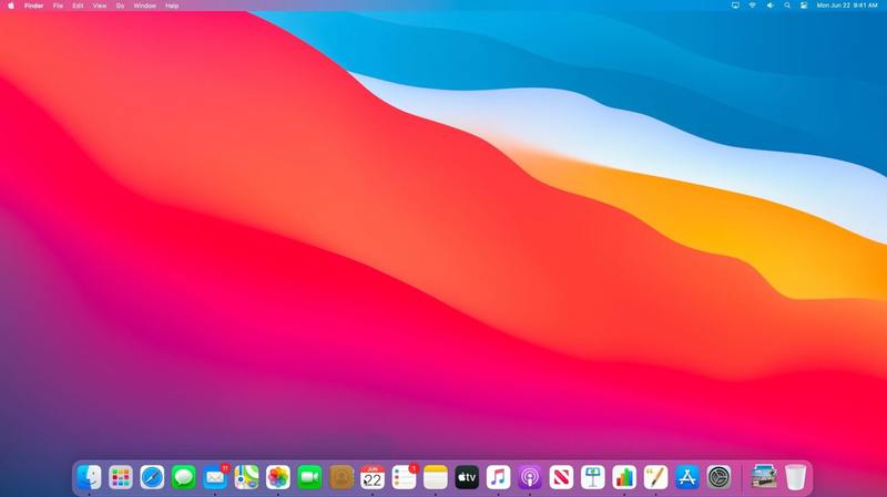 macOS Big Sur 桌面截图