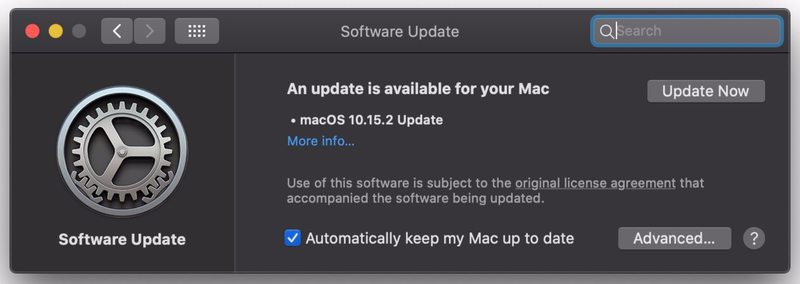 MacOS Catalina 10.15.2 更新下载