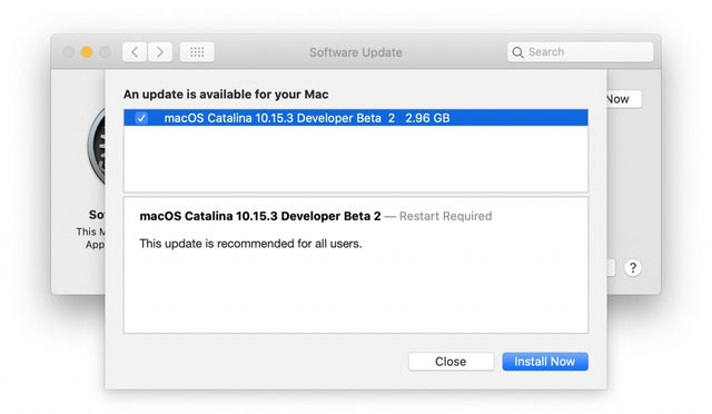 MacOS Catalina 10.15。 3 beta 2 下载