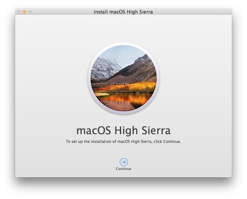 MacOS High Sierra 安装程序