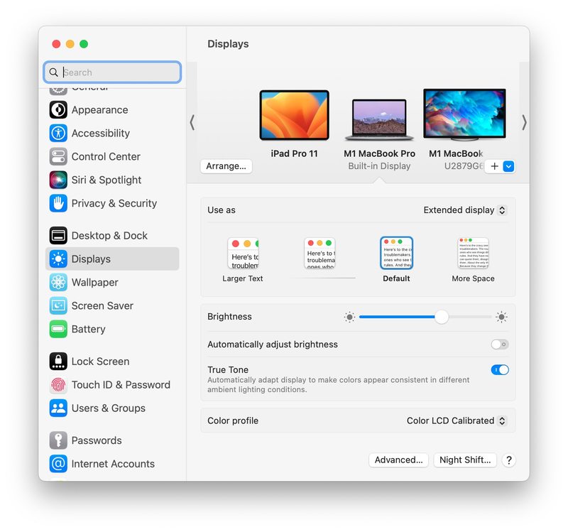 Mac 和 iPad 使用通用控制MacOS Ventura