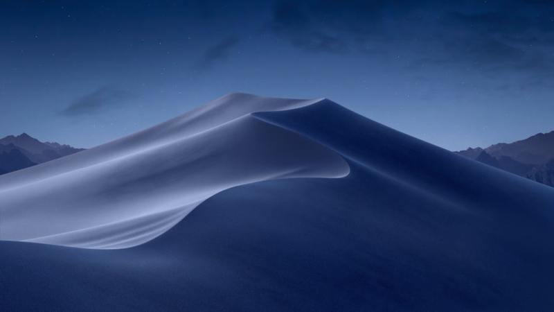 macOS Mojave 夜晚壁纸更蓝更亮