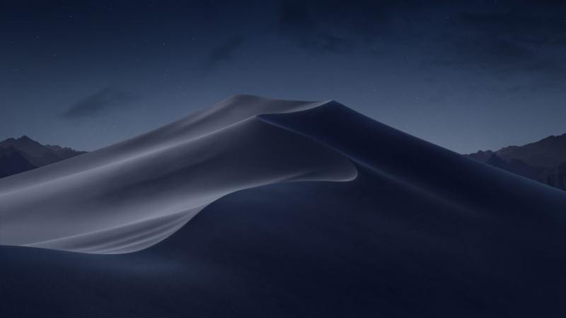 MacOS Mojave 夜间默认壁纸和深色主题