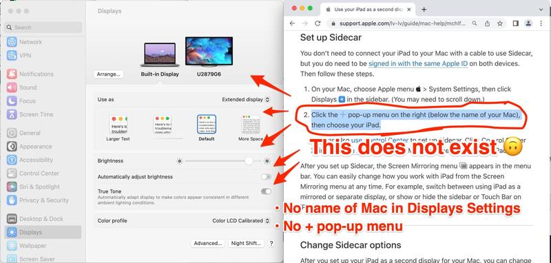 显示边车设置MacOS Ventura 与描述该功能的 Apple 支持文档不一致”/>    </p>
<p>如果您没有看到这个选项，如上面的屏幕截图所示，这是表明 Sidecar 无法在该 Mac 上运行的最大和最明显的标志。将 MacOS 更新到最新版本，重启后，这应该会改变。</p>
<p>也许这是 MacOS Ventura 中的错误，或者是 Apple 网站上的支持文档中的疏忽。无论哪种方式，如果您想使用 Sidecar，这都会令人沮丧。</p>
<p>此外，如果您在 MacOS Ventura 的系统设置中搜索“Sidecar”，您可能会发现显示的 Sidecar 搜索结果，但在选择时实际上并没有去任何地方，或者在选择时实际上没有做任何事情。顺便说一句，即使 Sidecar 正在工作，情况也可能如此，因此这可能是与 <a href=