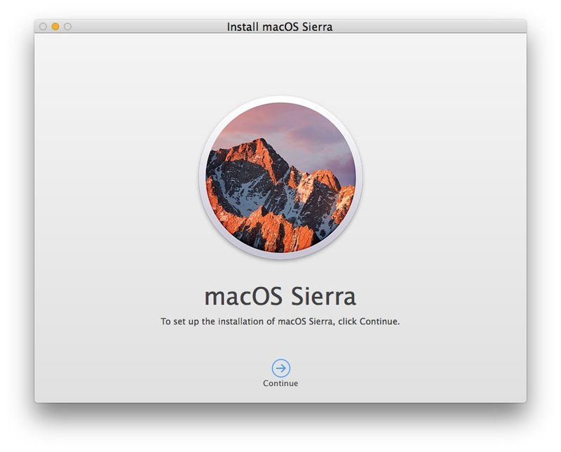 可启动的 macOS Sierra 安装程序