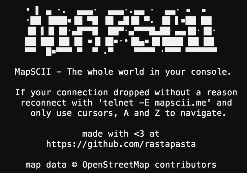 MapSCII 是一个用于命令行的 ASCII 地图应用程序