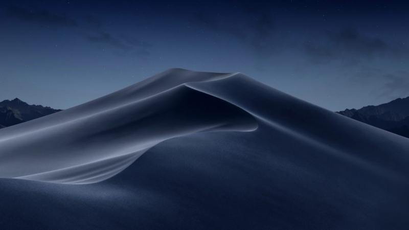 莫哈韦沙漠的黑暗桌面图片动态和午夜时的沙丘