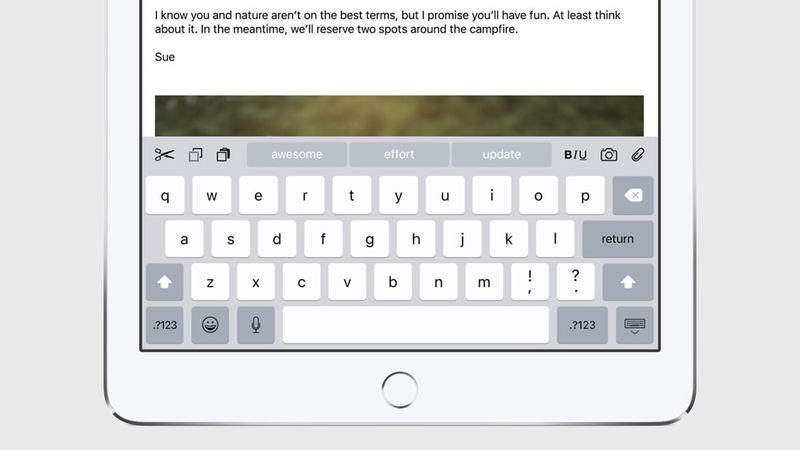 iOS 9 中的新键盘