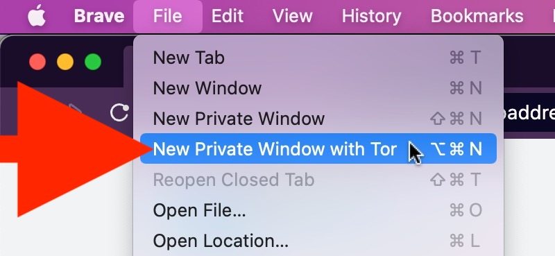 在 Brave 浏览器中使用 Tor 的新隐私窗口