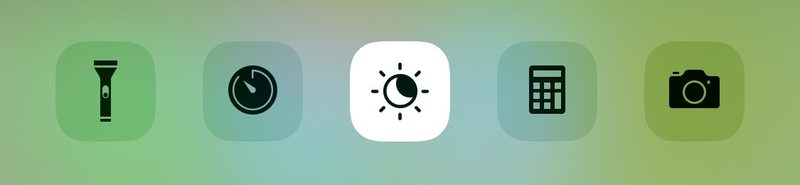iOS 控制中心中的 Night Shift 按钮