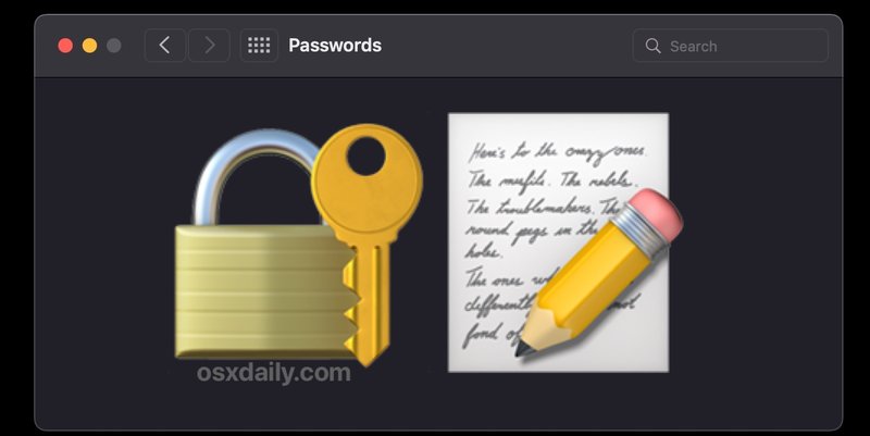 在 Mac 上将笔记添加到 iCloud 钥匙串
