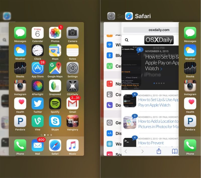 App Switcher 多任务可以使用 3D Touch 访问 iPhone 上的屏幕