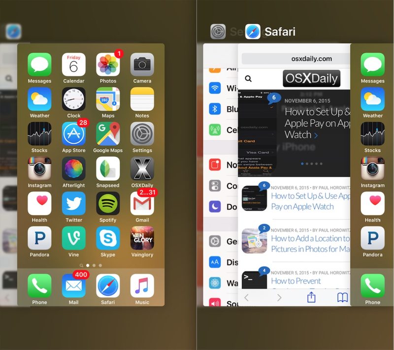 App Switcher 多任务屏幕可以通过 3D Touch 访问 iPhone