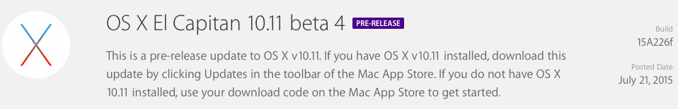 OS X 10.11 beta 4