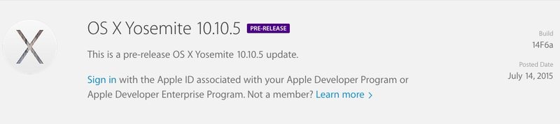 OS X 优胜美地 10.10 .5 测试版 1