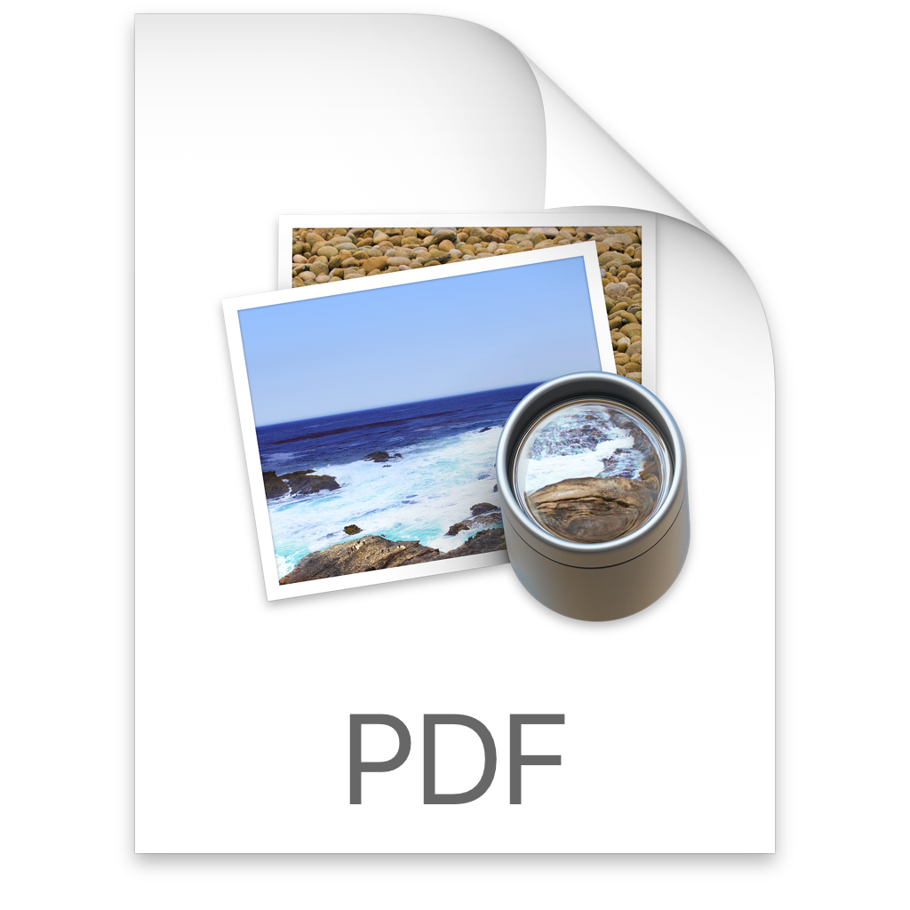 Mac 上的 PDF 图标