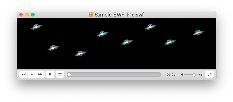 在 Mac 上播放 SWF 文件