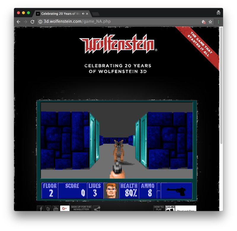Wolfenstein 3D 在网络浏览器中