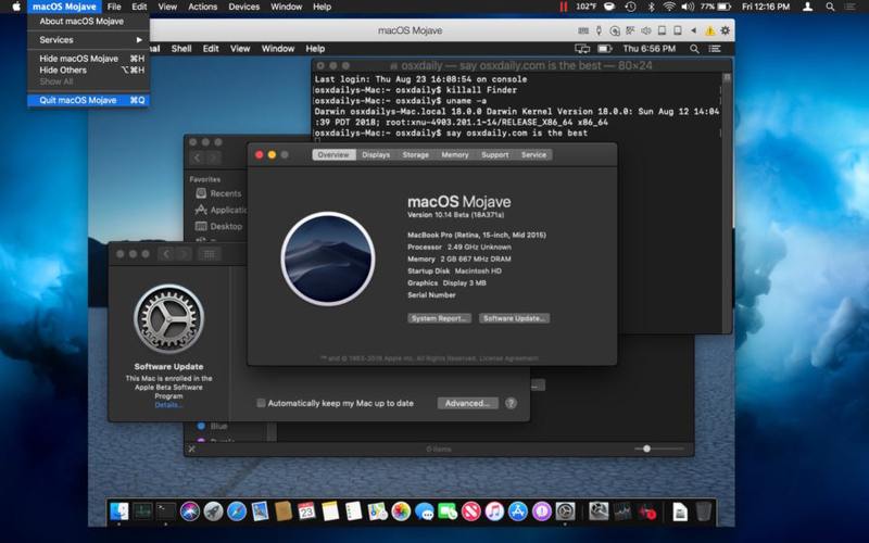 如何退出macOS Mojave 虚拟机