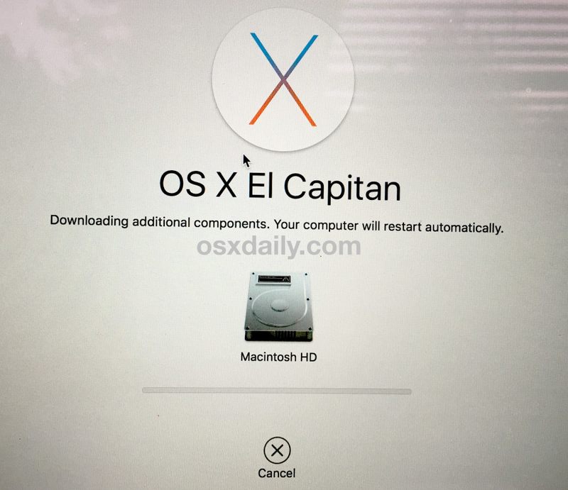 重新安装 OS X 下载附加组件