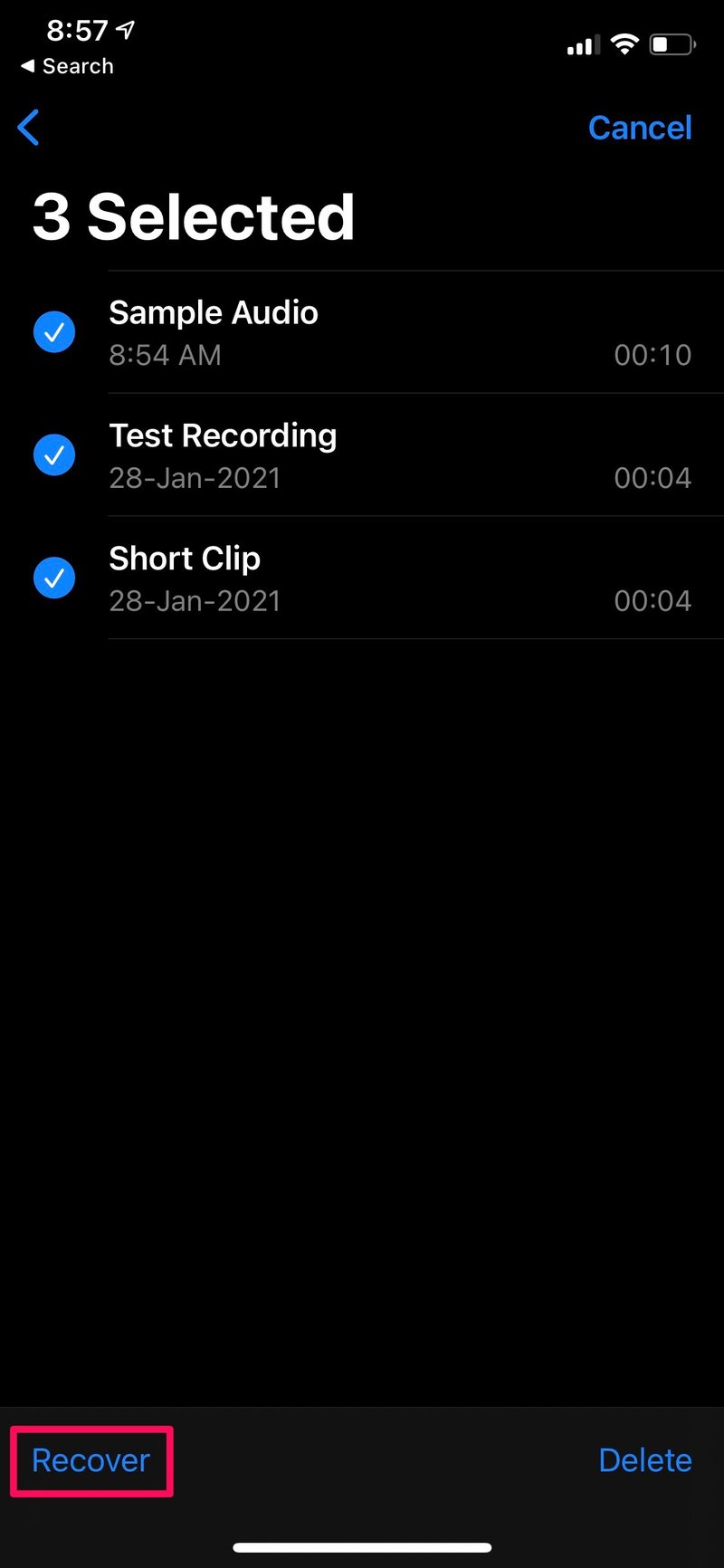 3 种在 iPhone 上恢复已删除语音备忘录的方法