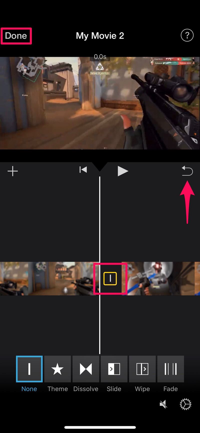 如何删除中间件带有 iMovie 的 iPhone 和 iPad 上的视频部分