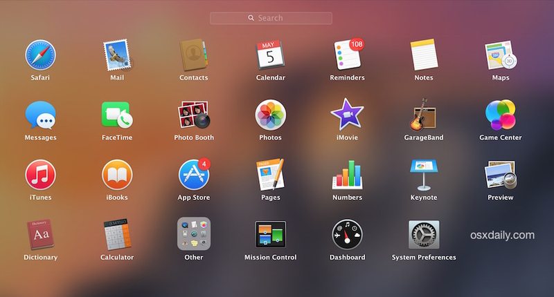 在 Mac OS X 中重置 Launchpad 布局 