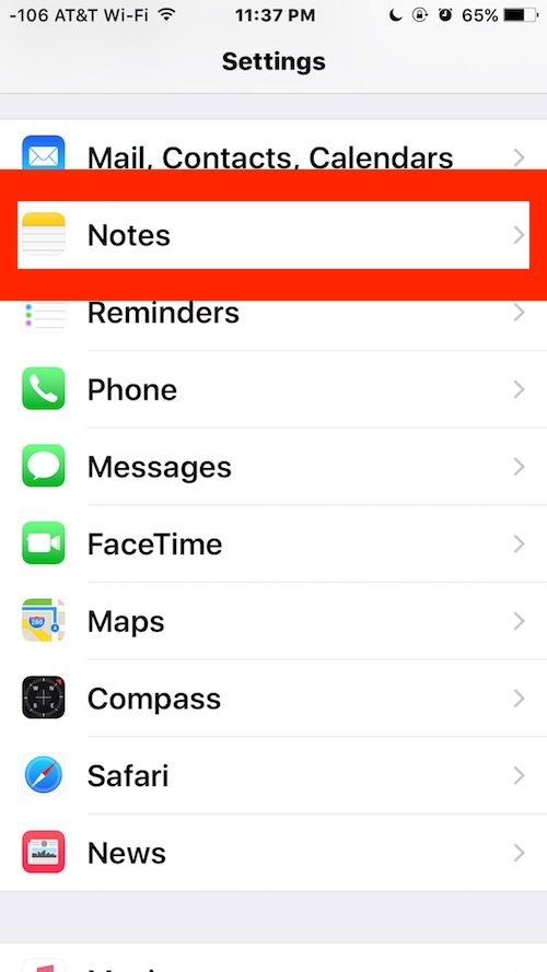 在 iOS 中重置 Notes 密码