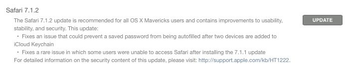 OS X 的 Safari 更新