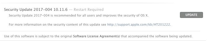 Mac OS X 的安全更新单独提供