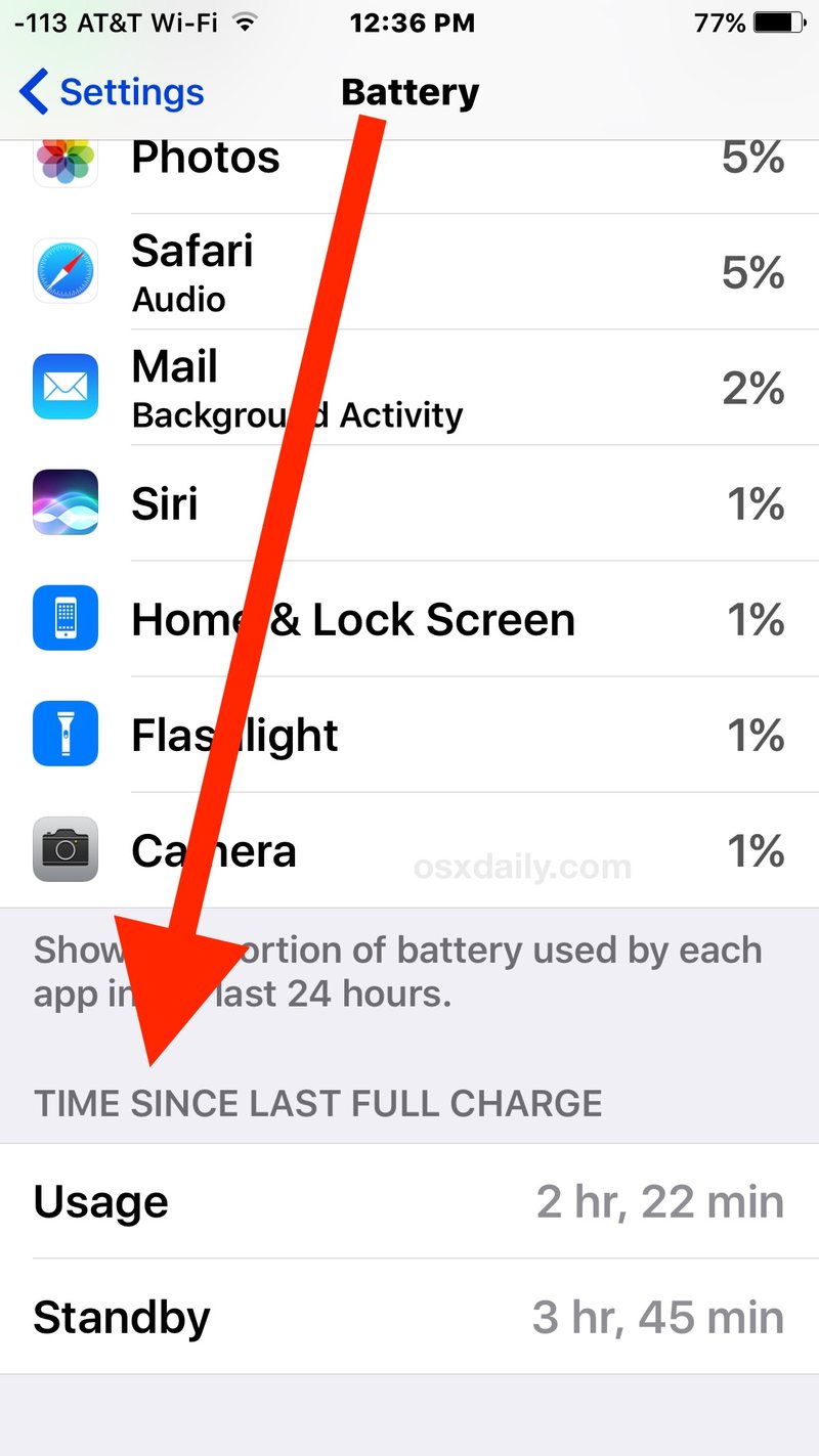查看 iPhone 电池的确切使用时间持续
