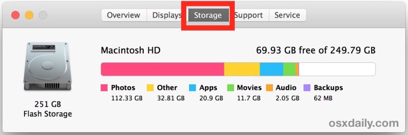 查看什么正在使用 Mac 启动磁盘上的磁盘存储