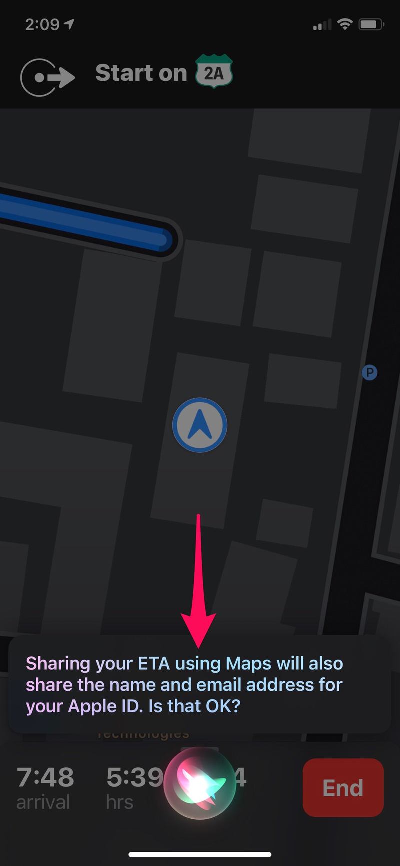 如何让 Siri 在使用 Apple 地图导航时共享 ETA