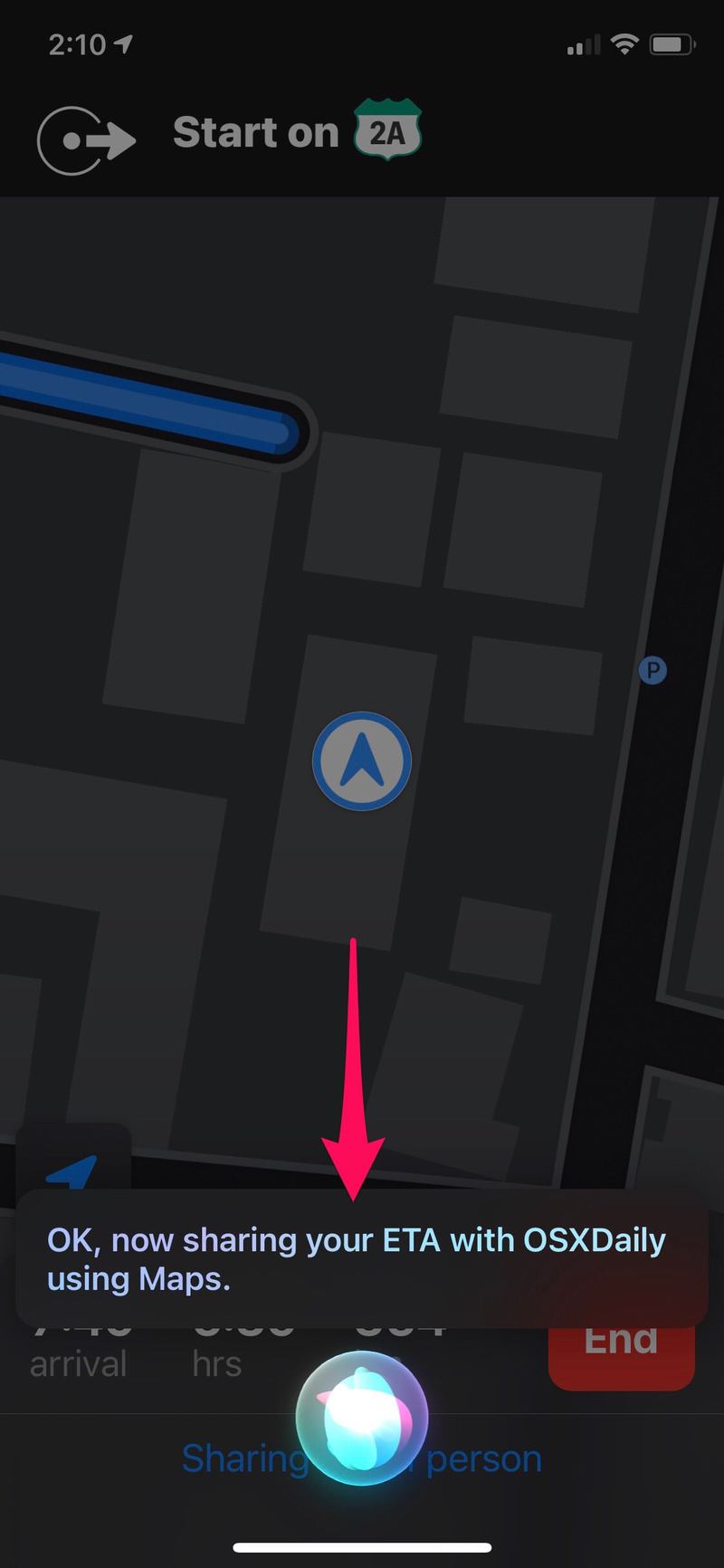 如何让 Siri 分享预计到达时间使用 Apple 地图导航