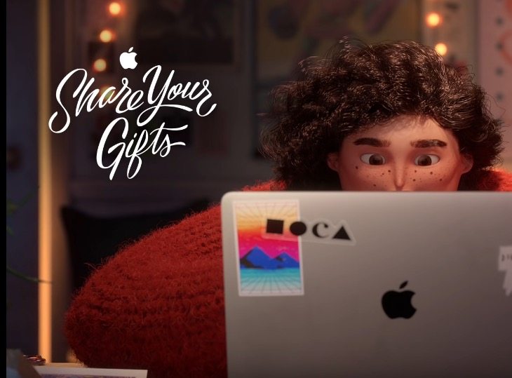 2018 年苹果假期分享您的礼物广告”/>  </p>
<p>Apple 正在播放一个新的假日主题视频，名为“分享你的礼物”。</p>
<p>这部简短的动画故事讲述了一个女孩，她经常忙于在她的 Mac 上创作一些东西，但她将所有创作留给自己，直到她的狗最终将秘密创作释放到世界上供其他人欣赏。该视频已嵌入下方，以及其他一些相关视频，以便于观看。</p>
<p>Apple 视频附带的标语问<em>“你有没有做过很棒的东西但又不敢分享它？”</em></p>
<p>“分享你的礼物”视频只有不到三分钟的长度，这对于普通的电视广告来说是冗长的，但大概它填补了 Apple 制作的年度假日广告位。 </p>
<p><iframe class=
