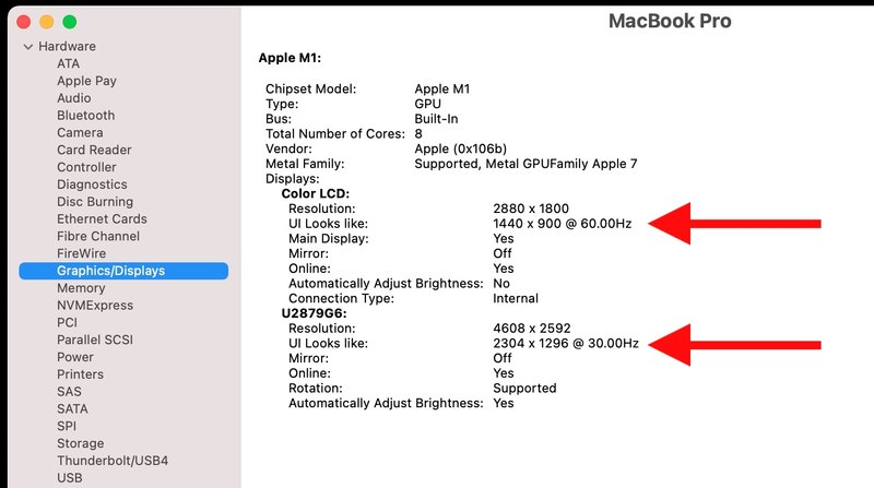在 Mac 上显示显示器刷新率