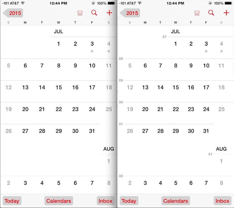 在 iOS 日历中显示周数