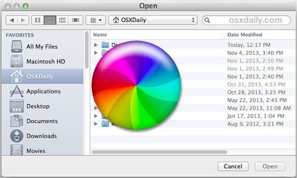 缓慢打开和保存对话框在 Mac OS X 中