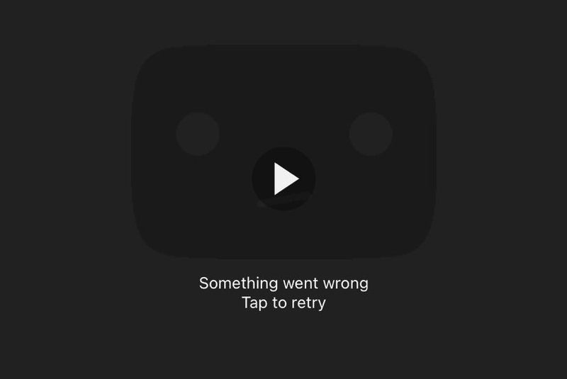出事了iPhone 和 iPad 上的错误 YouTube 错误