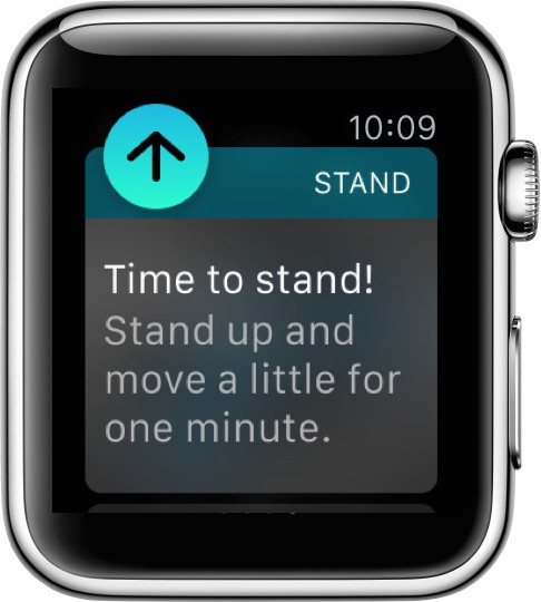 Apple Watch 上的站立提醒