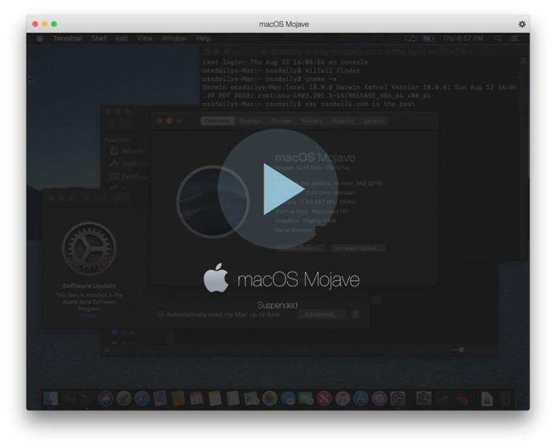 如何再次启动macOS Mojave虚拟机