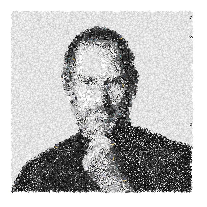 史蒂夫·乔布斯用表情符号制作的肖像