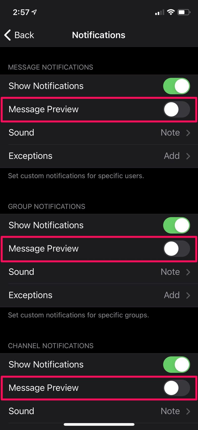 如何阻止 Telegram 在 iPhone 上显示消息预览